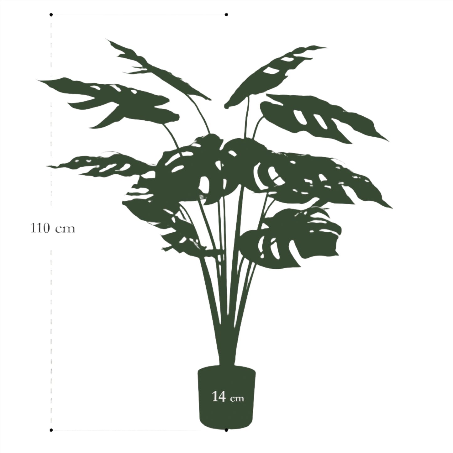 Planta Artificial - Monstera Deliciosa - 80 cm