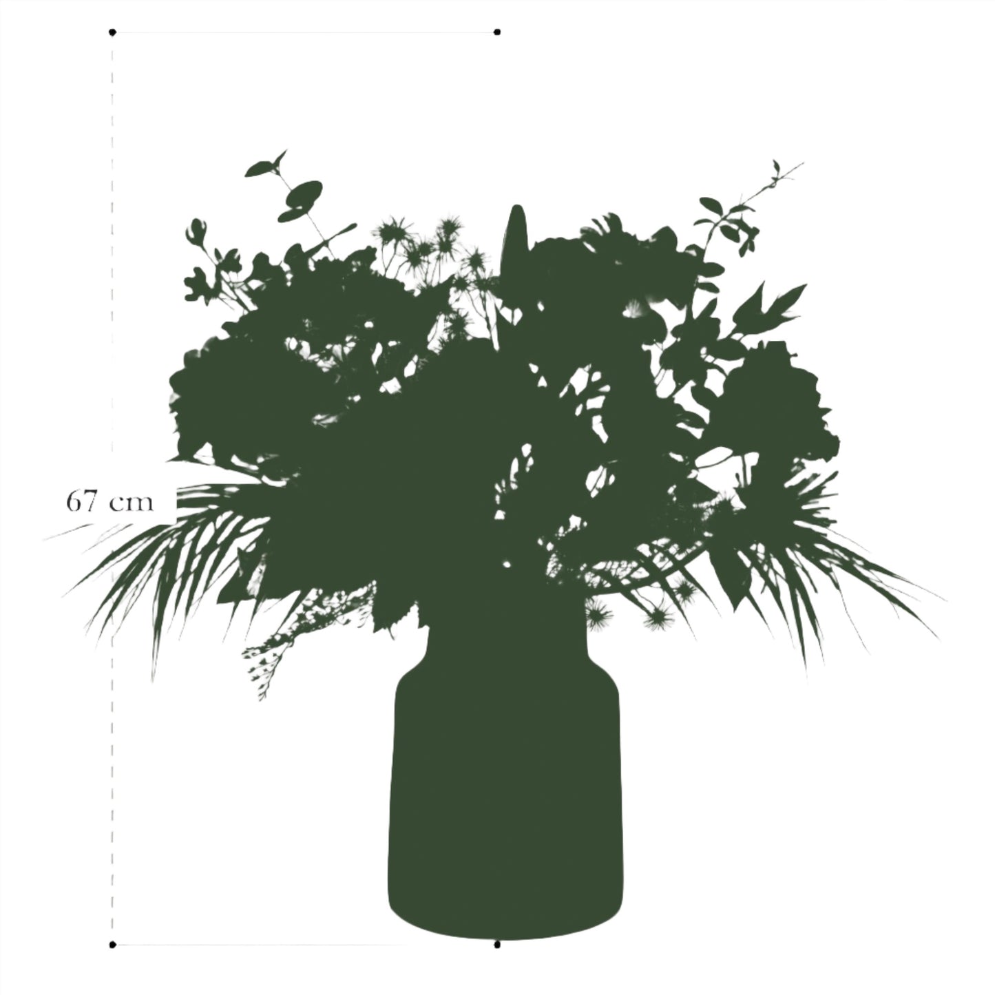 Kunstboeket M - mooi krachtig - 67 cm