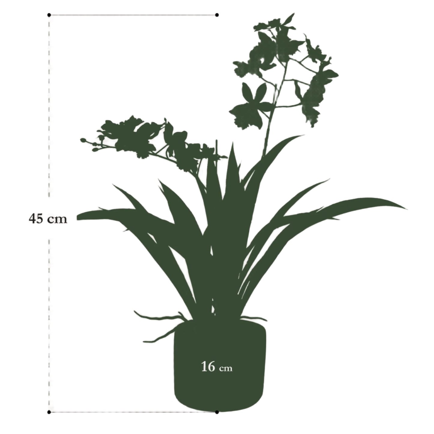 Kunstorchidee Plant - Wit - 45cm