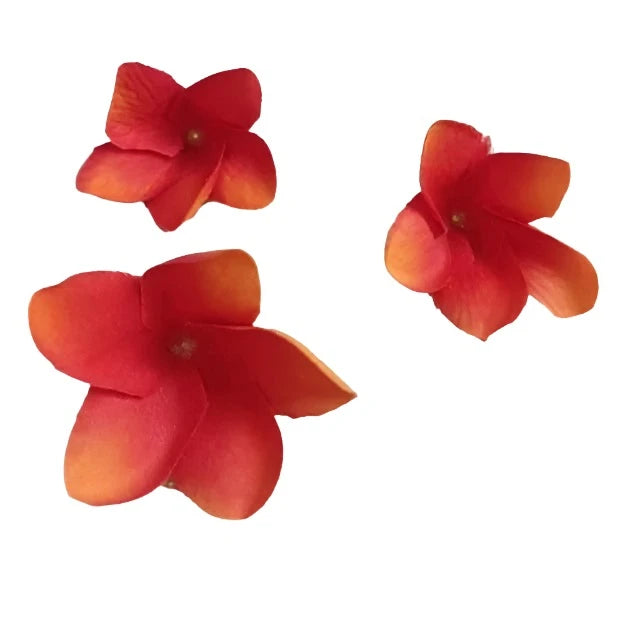 100Pcs Silk Frangipane Frangipani Flower Heads 6Cm 9Cm Artificial Tropical Hibiscus Flower Heads