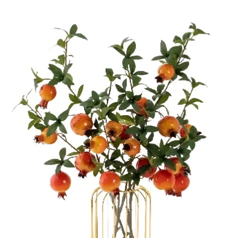 1Pc Artificial Pomegranate Branches a 6-Fruit Modern and Simple Pastoral Nordic Style Used for Party and Wedding Home Decoration