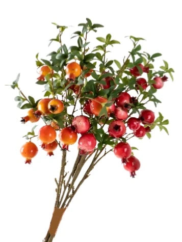 1Pc Artificial Pomegranate Branches a 6-Fruit Modern and Simple Pastoral Nordic Style Used for Party and Wedding Home Decoration