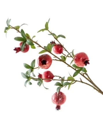 1Pc Artificial Pomegranate Branches a 6-Fruit Modern and Simple Pastoral Nordic Style Used for Party and Wedding Home Decoration