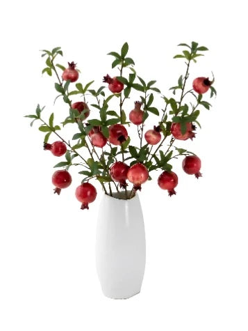 1Pc Artificial Pomegranate Branches a 6-Fruit Modern and Simple Pastoral Nordic Style Used for Party and Wedding Home Decoration