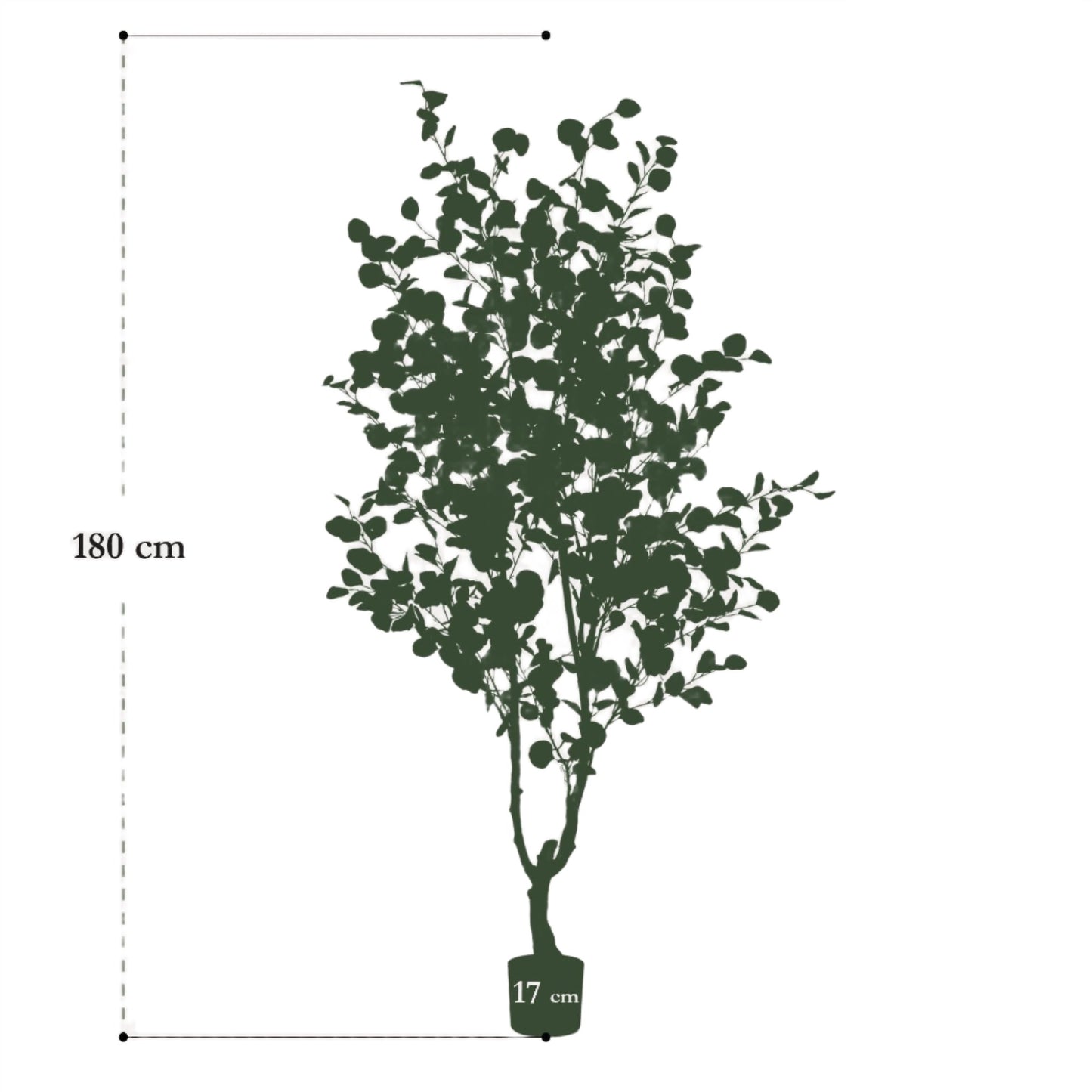 Artificial Tree - Eucalyptus Blue Gum Tree  - 120 cm up to 180 cm