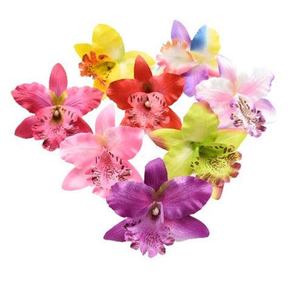 10 Pieces Artificial Flowers Cheap Thai Orchid Christmas Decoration for Home Wedding Shooting Props Beach Mannequin Head Flower