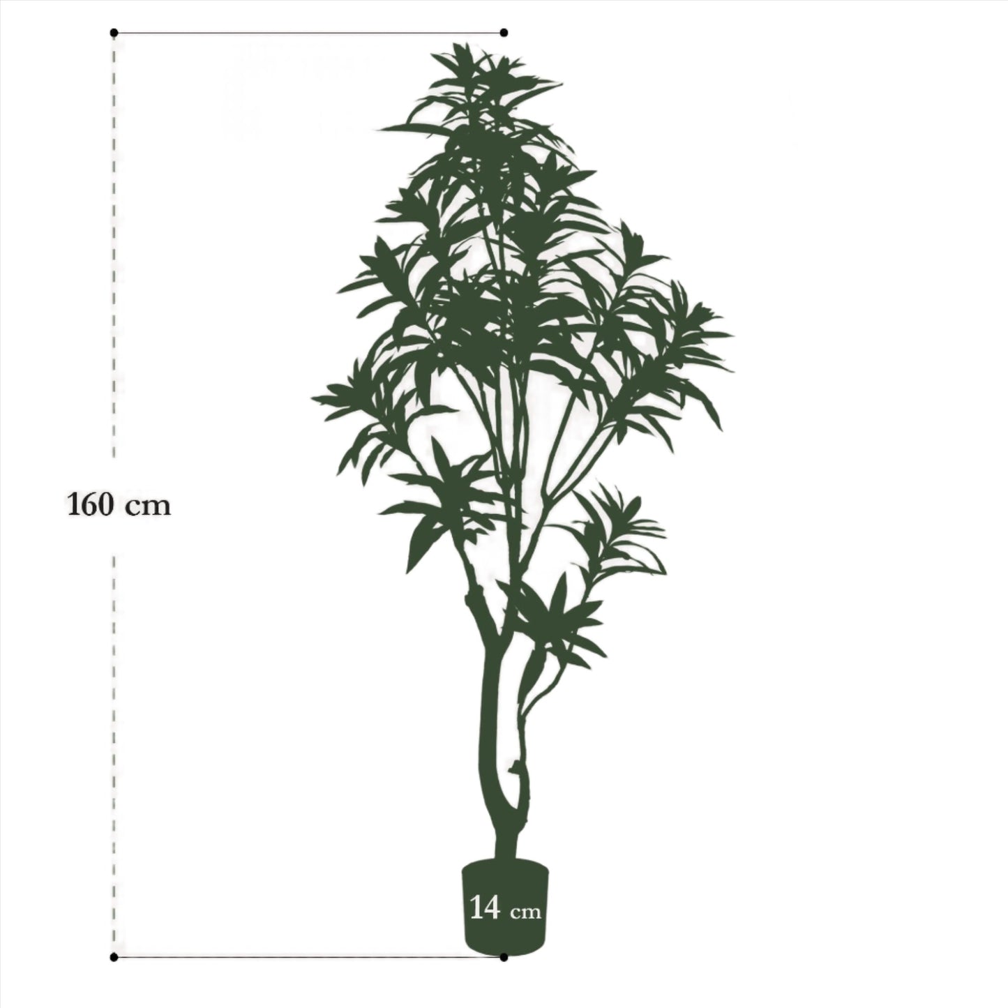 Artificial Tree - Dracaena - Dragon Tree - 130 cm up to 155 cm