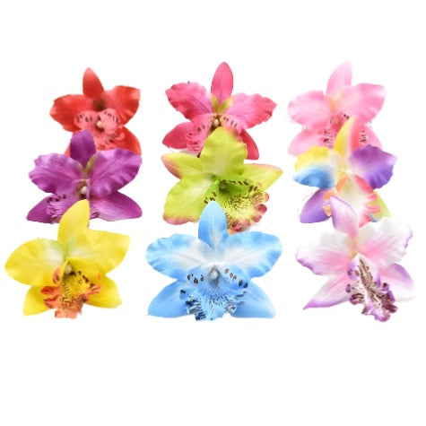 10 Pieces Artificial Flowers Cheap Thai Orchid Christmas Decoration for Home Wedding Shooting Props Beach Mannequin Head Flower