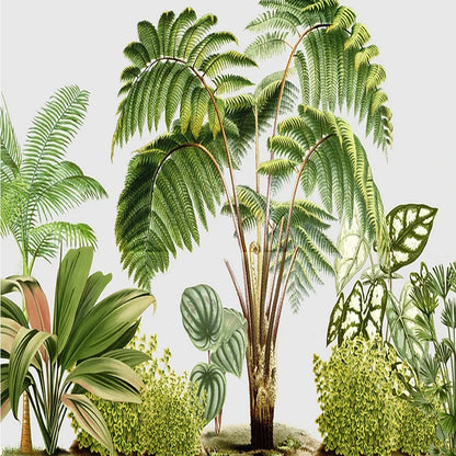 Custom Photo Wallpaper 3D Green Tropical Plant Leaves Mural Living Room Dining Room Background Wall Painting Papel De Parede 3 D