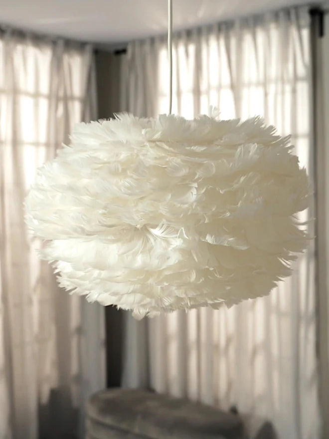 Feather Ceiling Lamp - White