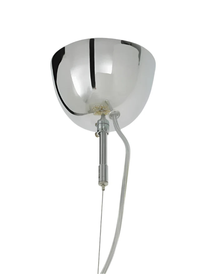 Oval Glass Globe Pendant Lamp - Beige