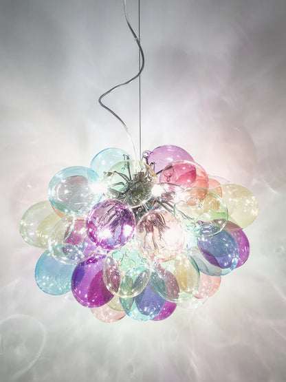 Oval Glass Globe Pendant Lamp - MultiColor