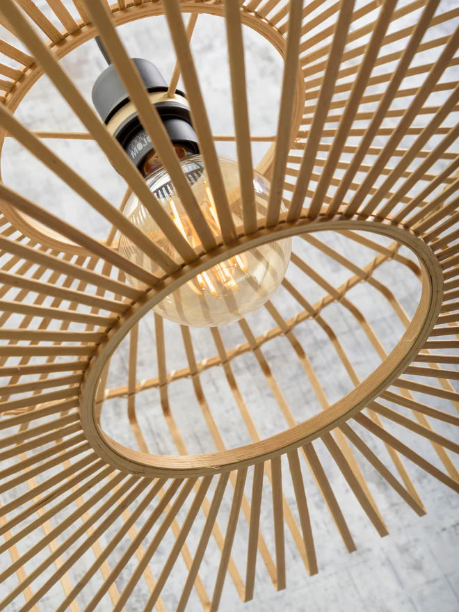 Joyful Ceiling Lamp Made of Bamboo Wood