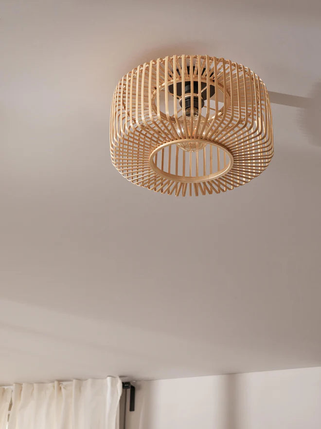 Joyful Ceiling Lamp Made of Bamboo Wood