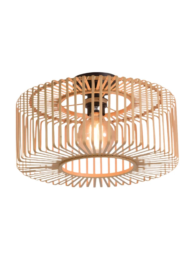 Joyful Ceiling Lamp Made of Bamboo Wood