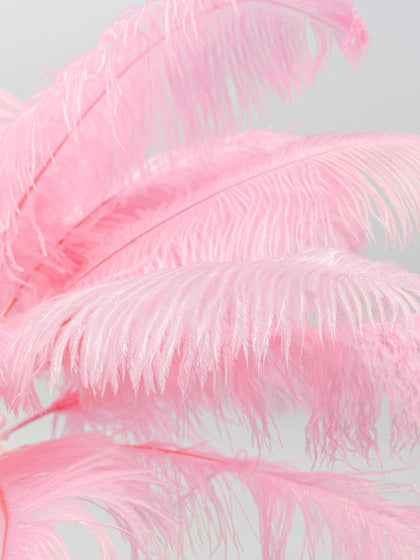 Feather Palm Floor Lamp - Pink