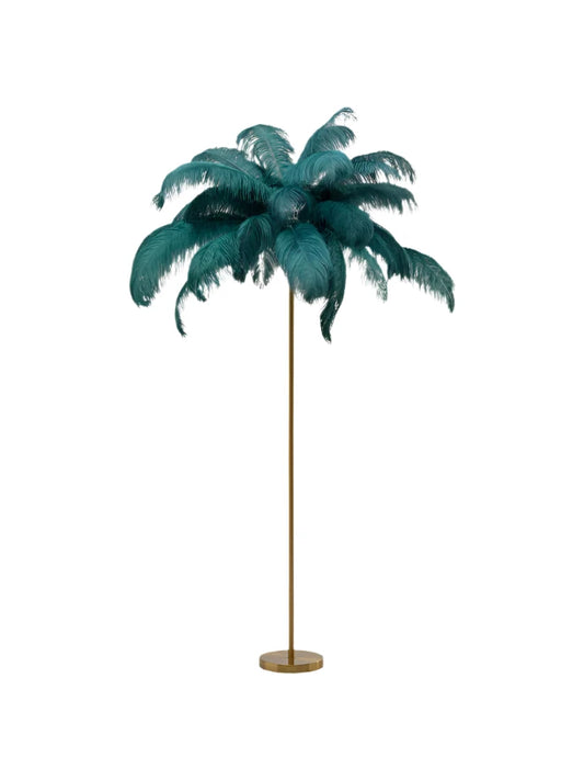 Feather Palm Floor Lamp - Green