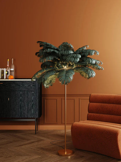 Feather Palm Vloerlamp - Groen