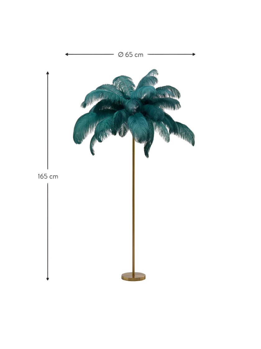 Feather Palm Vloerlamp - Groen