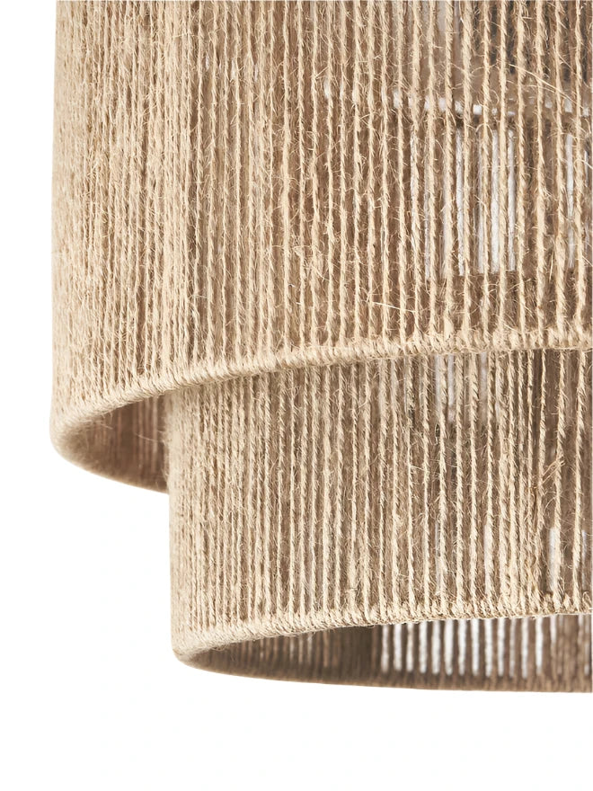 Cecilly Pendant Jute Lamp - Light Brown