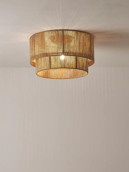 Cecilly Pendant Jute Lamp - Light Brown