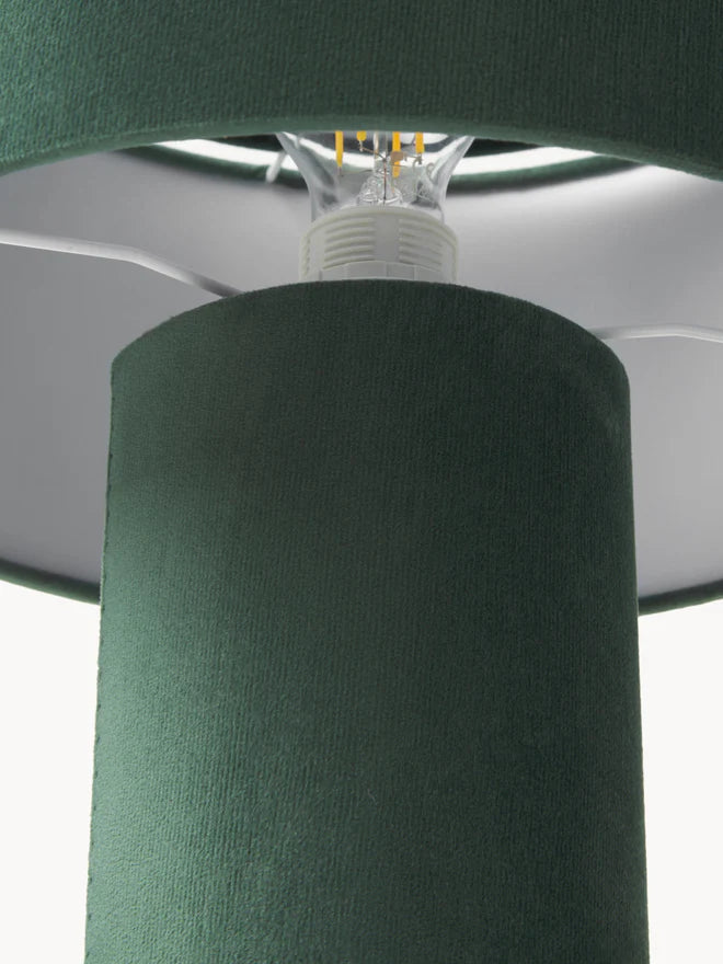 Table Lamp Rhona - Velvet Dark Green