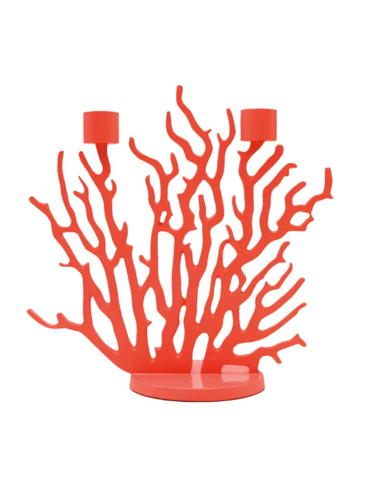 Coral Reef Candle Holder - Coral Red