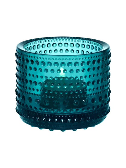 Dewdrop Glow Tropical Candle Holder - Turquoise