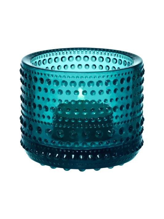 Dewdrop Glow Tropical Candle Holder - Turquoise