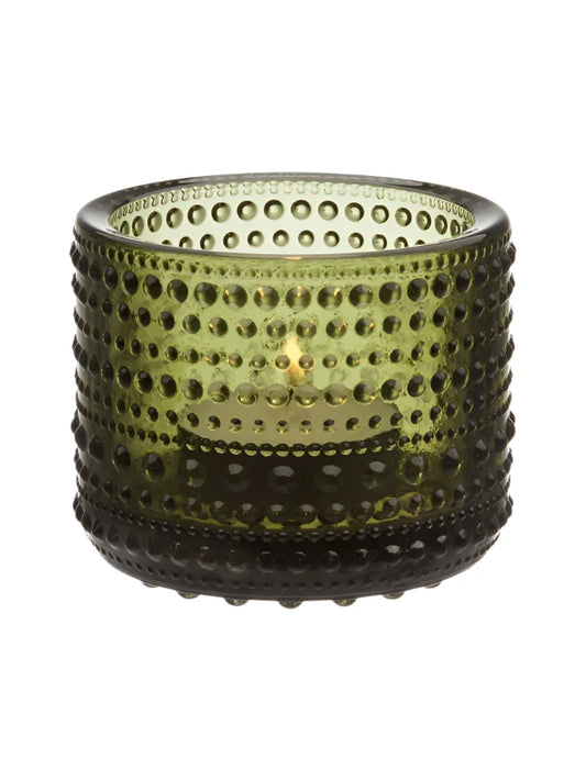 Dewdrop Glow Tropical Candle Holder - Green