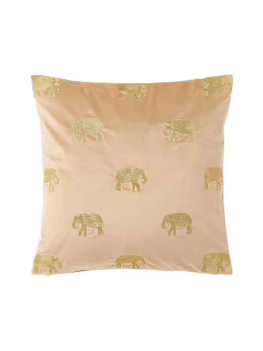 Embroidered Cushion Cover Elefco - Beige