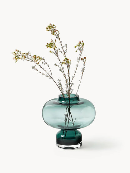 Nicolette Mouth-Blown Vase - Green - H 20 cm