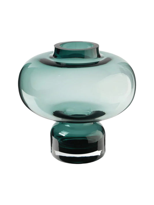 Nicolette Mouth-Blown Vase - Green - H 20 cm