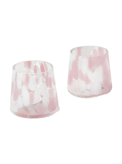 Set of 2 Handmade Tealight Holder Molly - Pink