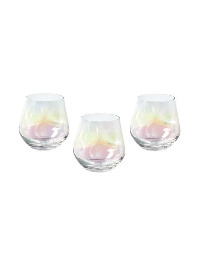 Handmade Rainbow Tealight Holders Set - Iridescent