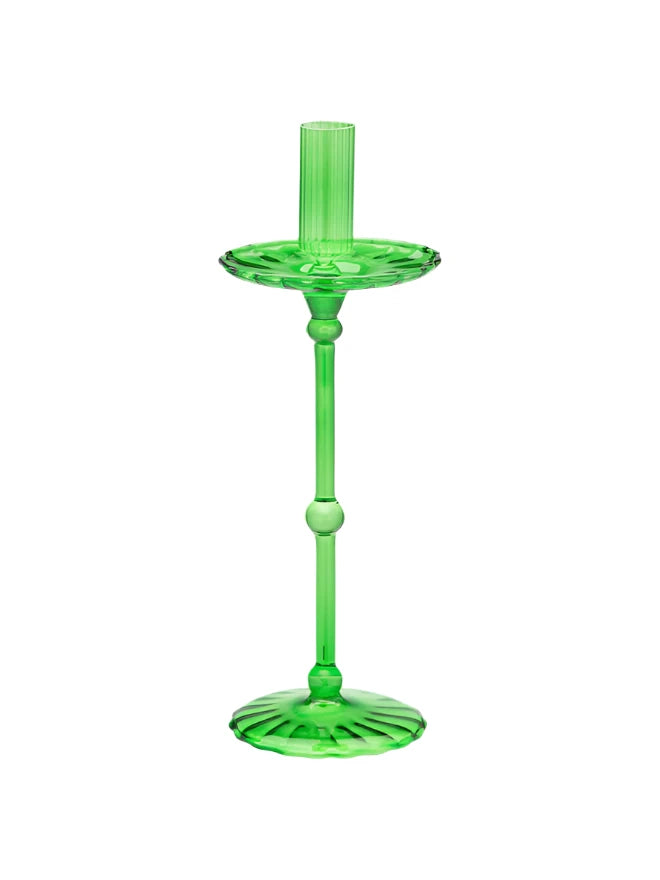 Candelabro de vidrio de borosilicato Caramia - Verde claro