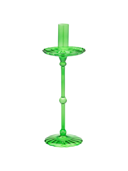 Caramia Borosilicate Glass Candle Holder - Light Green