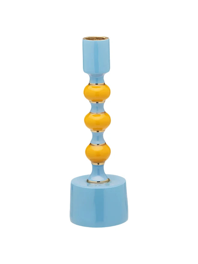 Metal Candle Holder Roxie - Light Blue