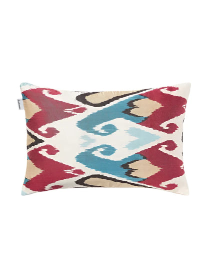 Les Ottomans' Kleine Zijdeachtige Mirage Abstracte Kussenhoes - Rood &amp; Blauw