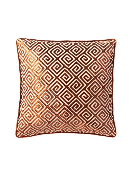 Cushion Cover Selene with Chenille Embroidery - Terracota