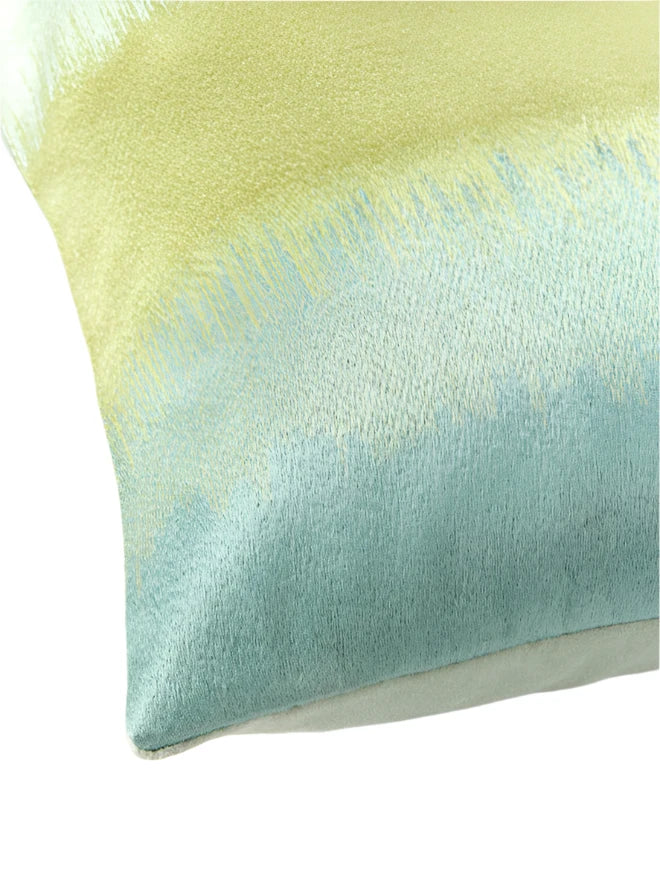 Embroidered Shelby Cushion Cover - Green