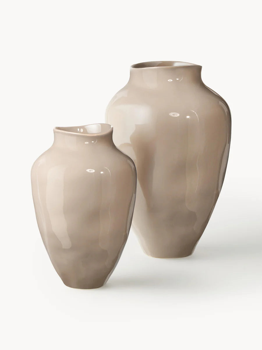 Letitia Handmade Vase - Beige - H 41 cm