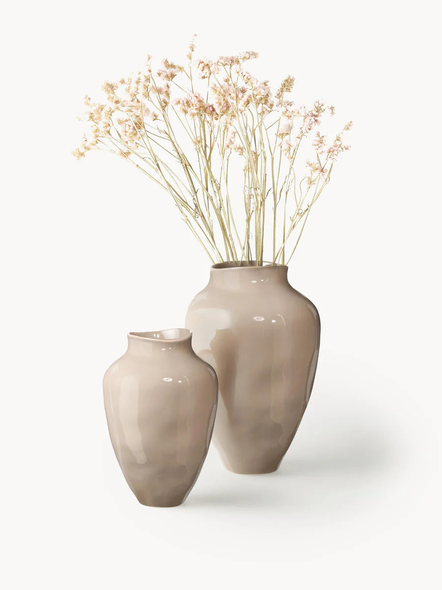 Letitia Handmade Vase - Beige - H 41 cm