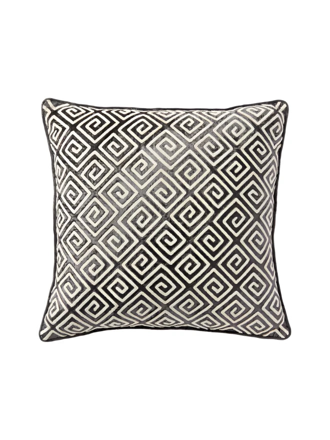 Cushion Cover Selene with Chenille Embroidery - Anthracite