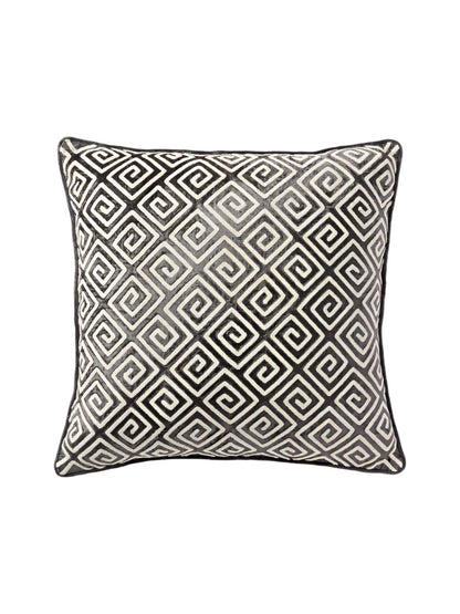 Cushion Cover Selene with Chenille Embroidery - Anthracite