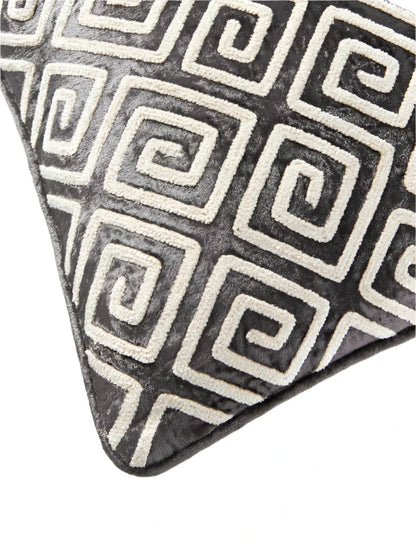 Cushion Cover Selene with Chenille Embroidery - Anthracite