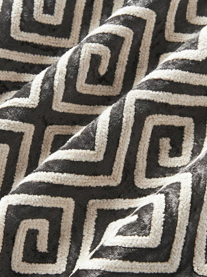 Cushion Cover Selene with Chenille Embroidery - Anthracite