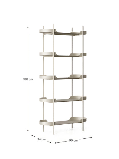 Estantería de pared de metal Taroe - Beige claro