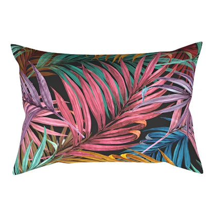 Hot Sale Tropical Flowers Plants Bed Pillow Case Travel Bedroom Pillow Cover Rectangle Small Pillow Cases 50*30 Cm