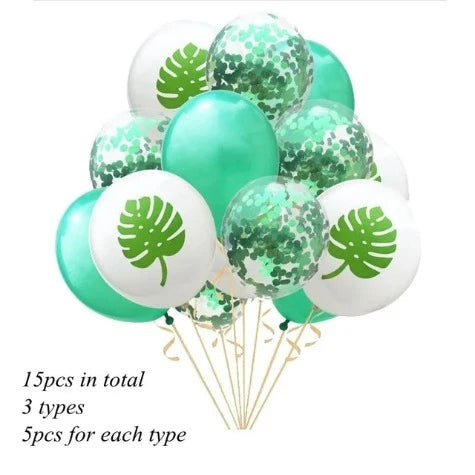 Jungle Party Palm Leaf Balloon Birthday Party Supplies Supply Tropical Summer Safari Party Decoration Hawaiian Party Decoration